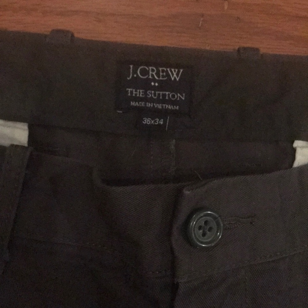 J Crew Sutton Charcoal Chinos 36X34